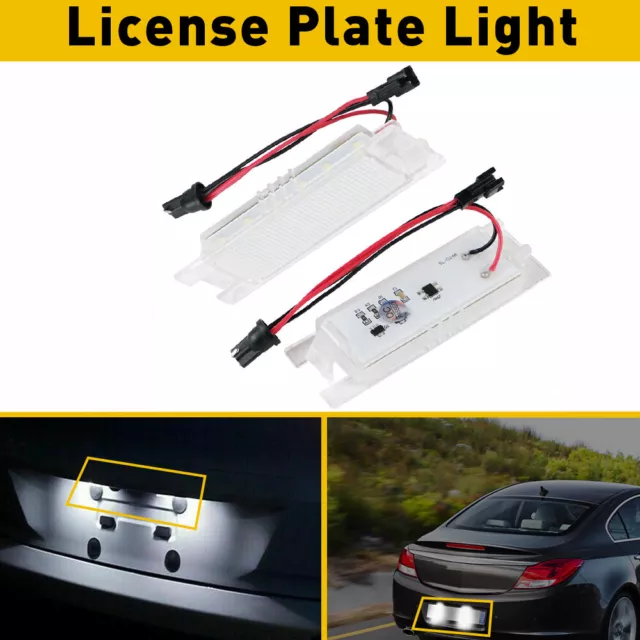 2X LED LICENSE NUMBER PLATE LIGHT FOR VAUXHALL OPEL Astra Insignia Corsa Canbus