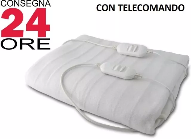 Termocoperta Elettrica Scaldaletto Matrimoniale Scaldasonno 160X140Cm