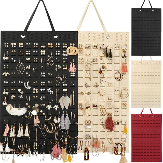 Earrings Hanging Organizer Wall Earring Holder Felt Jewelry Display Convenient /