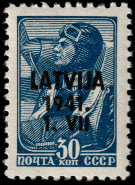 ✔️ German Occupation Latvia 1941 - Overprint - Mentioned In Scott - Mnh ** [2L2]