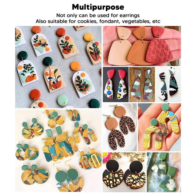 POLYMER CLAY CUTTERS Set Earring Hooks Cards Jump Rings DIY Clay
