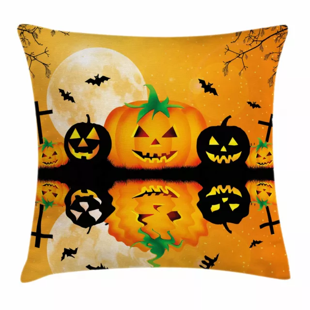 Halloween Housse de Coussin citrouille effrayant