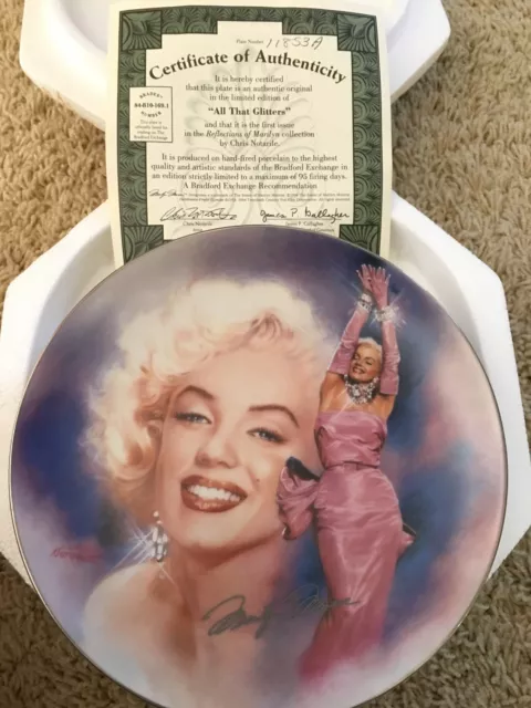 Marilyn Monroe Collector's Plate - Bradford Exchange - All That Glitters