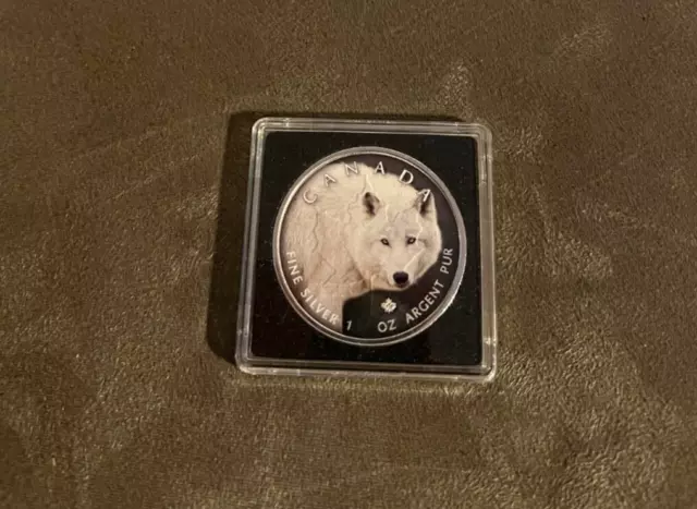 2021 CANADA SNOW WOLF .999 PURE SILVER COIN WILDLIFE COLLECTION One of 500!