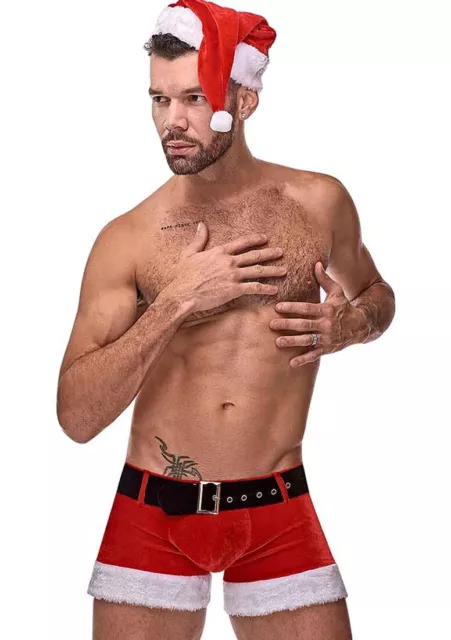 Costume Male Power St. Dick S - XL Costume Babbo Natale Rosso Rosso Rosso Poliestere