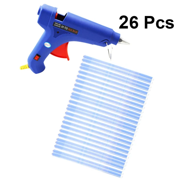 1 juego de herramientas de pulverización de pegamento caliente de 100 W con 25 piezas 11 mm transparente lo último