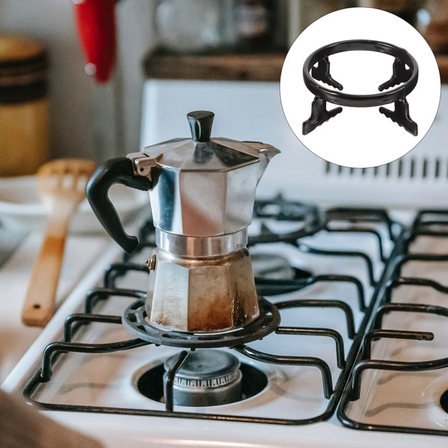 2 Supports Réducteurs Pour Cafetière Moka - Noir, Métal, D110130108