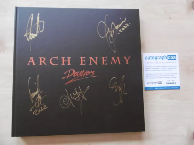 Arch Enemy Original Autogramme signed LP-Cover + Artprint "Deceivers" Vinyl ACOA