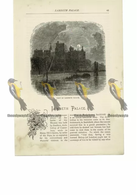 Lambeth Palace, London, England, Book Illustration (Print), 1891