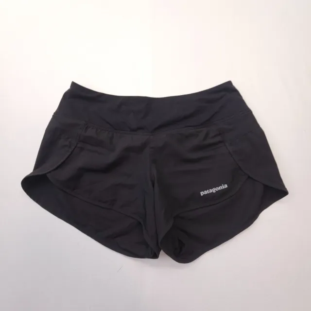 Patagonia Worn Wear Womens Strider Shorts XS Black Pull On Hiking Stretch Lined