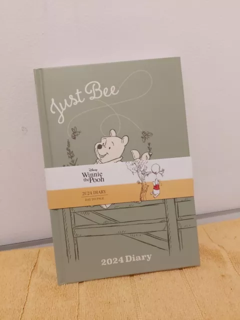 Disney Winnie the Pooh 2024 Diary (Just Bee Design), A5 Diary with Hard Cover, W