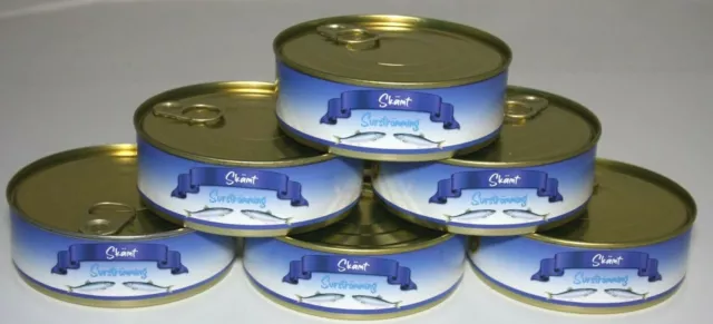 Mutprobe  Surströmming Skämt ,Scherzartikel , Stinkefisch ,Fisch ,Geschenk ,Dose