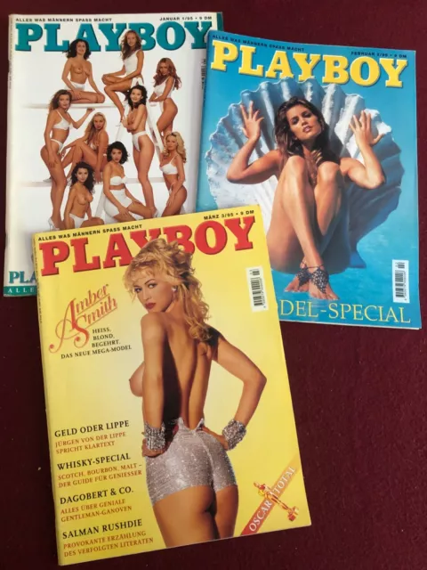 Playboy D Lot Januar Februar März 1995/ 1, 2 und 3, Cindy Crawford, Amber Smith