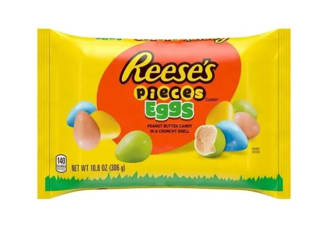 Reese's Pieces EGGS 10.8 oz Peanut Butter Candy in a Crunchy Shell * BB 5/2024 *
