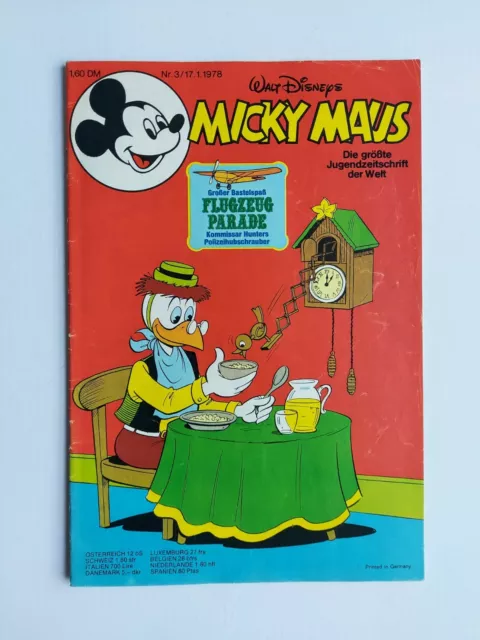 Ehapa - Micky Maus Nr. 3 / 17.1.1978 - Top Zustand  Z1-2 (mit Beilage)