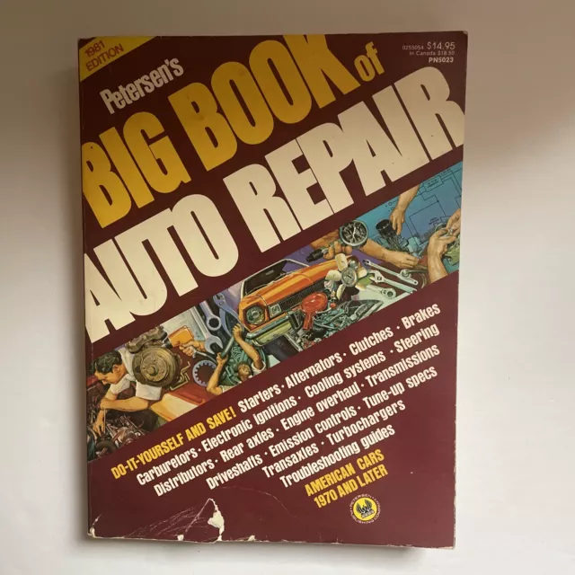 Vintage Petersen's Big Book of Auto Repair Guide 1981 Edition Read Desc.