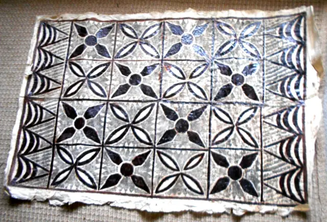 Solomon Islands Traditional Large Tapa Cloth For Wall Or Table Decoration