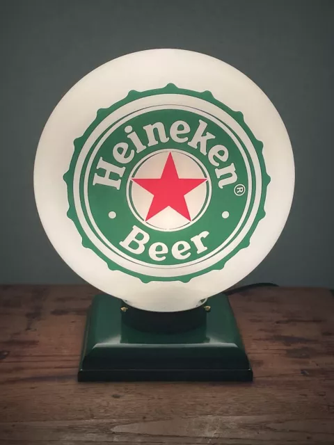 Insegna lampada da bar pubblicitaria Heineken beer.Vintage