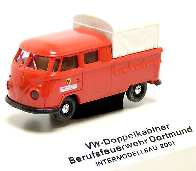 Brekina VW t1 bus Doka Pianale Plane professione vigili del fuoco Dortmund GW 1:87 h0 