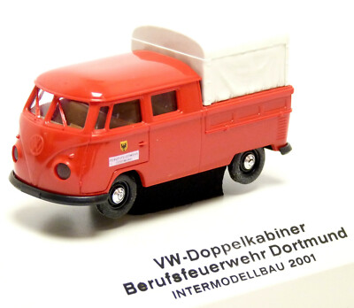 Brekina VW t1 bus Doka Pianale Plane professione vigili del fuoco Dortmund GW 1:87 h0 