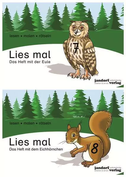 Lies mal - Die Hefte Band 7 und Band 8 im Paket (Eule und Eichhörnchen)