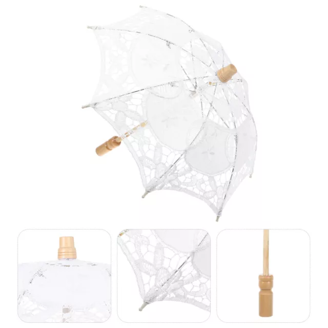 Parapluie En Dentelle Coton Parasol Parapluies Pour Thé Ombrelle Mariage Ancien