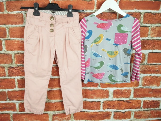 Girls Bundle Aged 4-5 Years Mini Boden Next Long Sleeve T-Shirt Trousers 110Cm