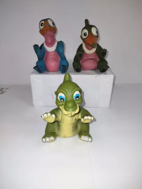 Vintage Pizza Hut 1988 Set of 3 Land Before Time Hand Puppets