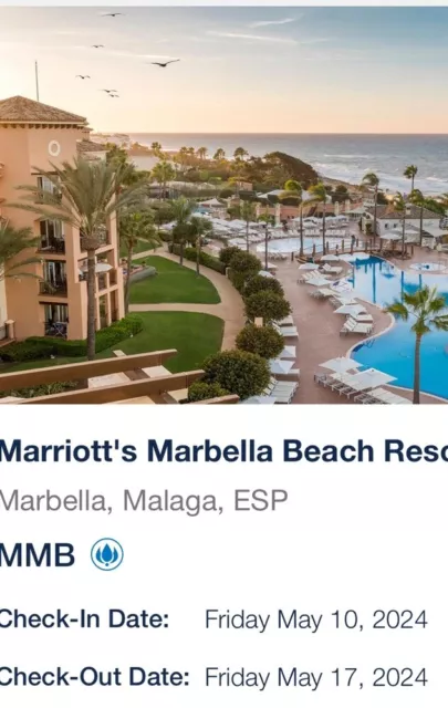 1 BED Marriotts Marbella Beach Resort RENTAL.  May  10 - 17  May 2024.