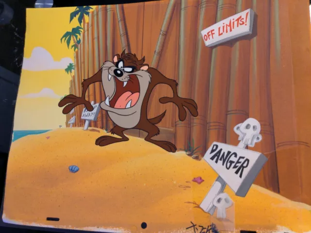Tasmanian devil animation cel TAZ vintage cartoons Warner Bros. Looney toons HT