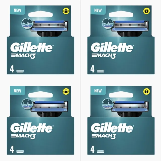 4 Pack De 4 Lames De Rasoir Gillette Mach3 ( 16 Recharges )