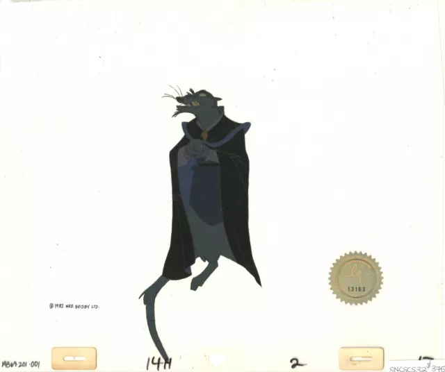 Don Bluth Secret of NIMH Jenner 1982 Cartoon Production Animation Cel 201-001