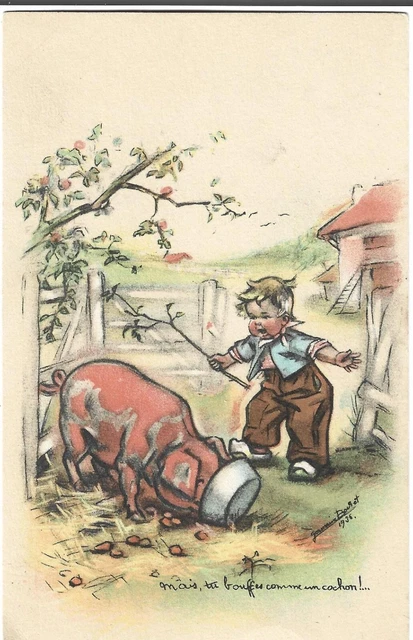Evian Cpa Illustrateur Clair De Lune