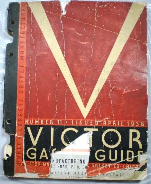 VICTOR GASKET GUIDE ASBESTOS Dana Corp No. 11 1936