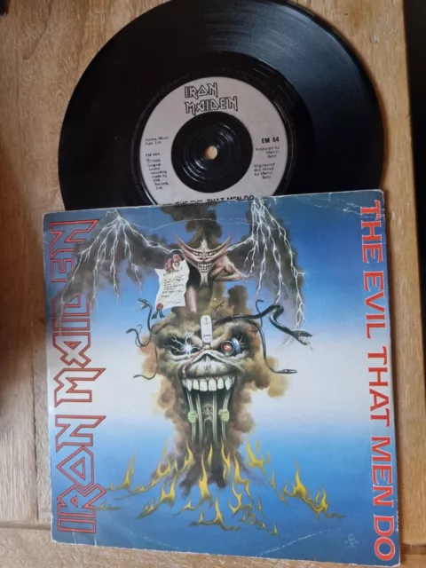 Iron Maiden The Evil That Men Do 1988 Original 7” EMI EM 64