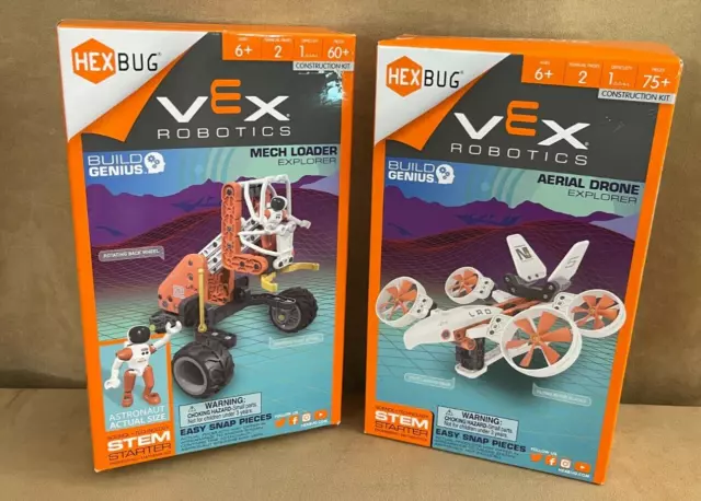 HEXBUG VEX ROBOTICS Explorer. Aerial Drone mech Loader. Build