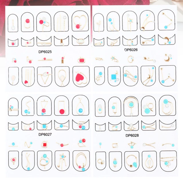 4 Sheets Nagelabziehbilder Aus Vinyl Nail-Art-Designs Aufkleber Nagelpolitur