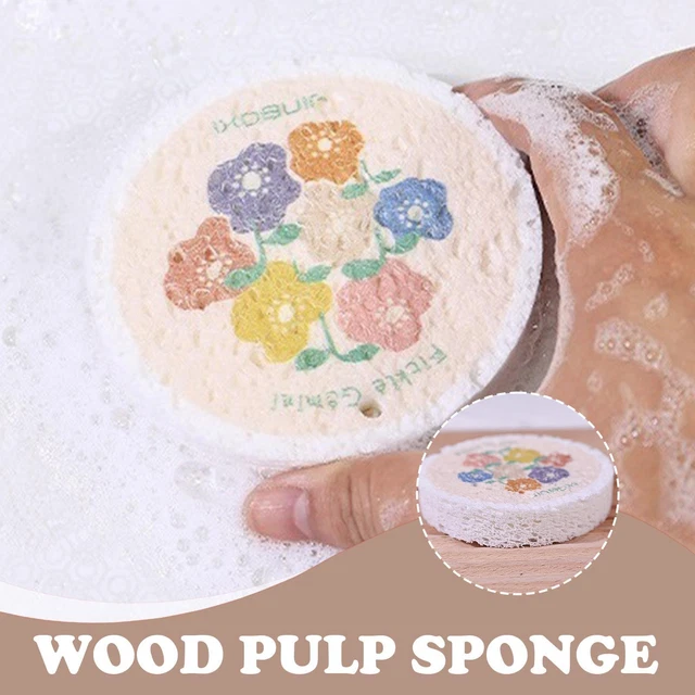 Bath Sponge Wood Pulp Sponge Kitchen Dead Skin Removing Dishes For Washing L0V8