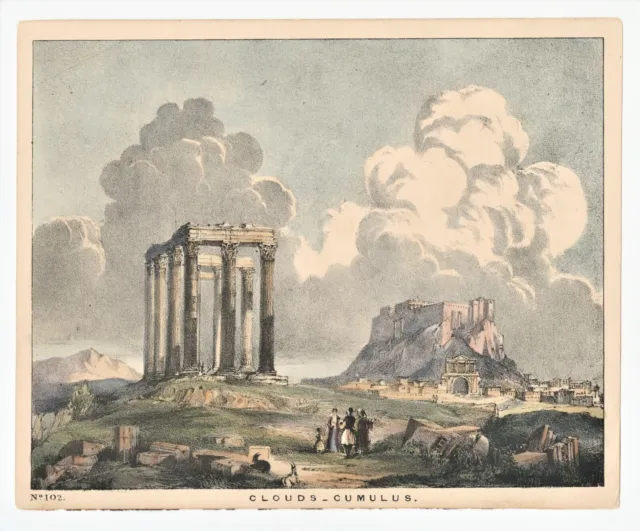 Antique Print "Clouds_Cumulus (N.102)" C. F. Blunt-D. Bogue, 1845