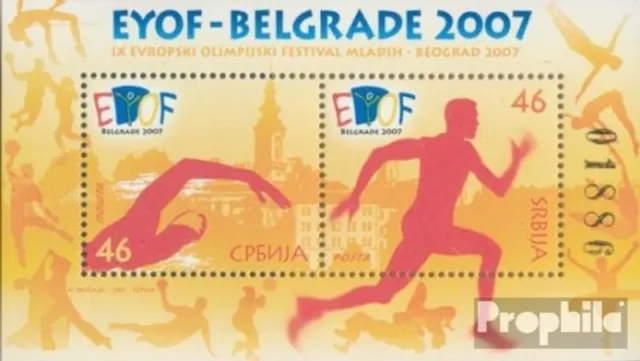 Serbia Blocco 3 (completa edizione) MNH 2007 Olympic Sommerfestival