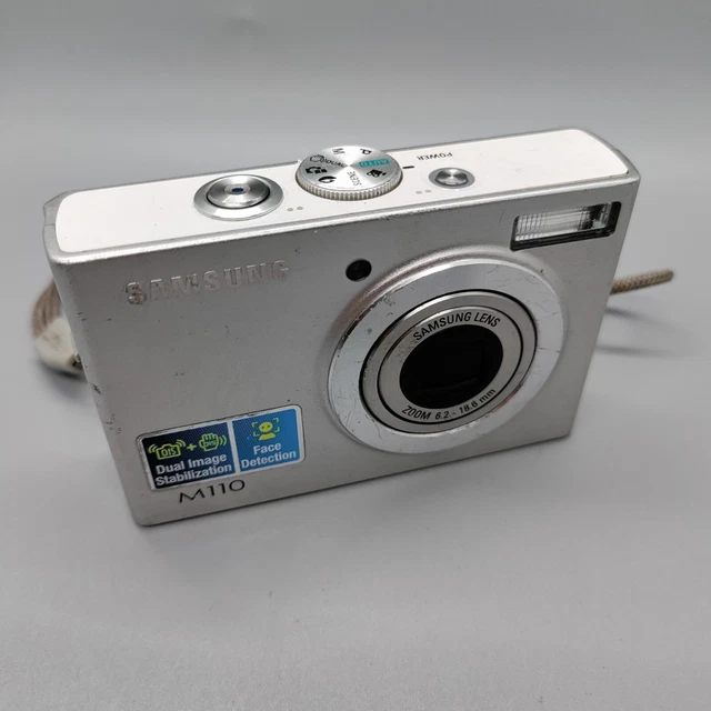 Samsung M110 8.2MP Compact Digital Camera Silver Tested
