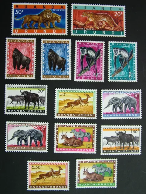 Ruanda Urundi 1964 Fauna MNH 14 Werte