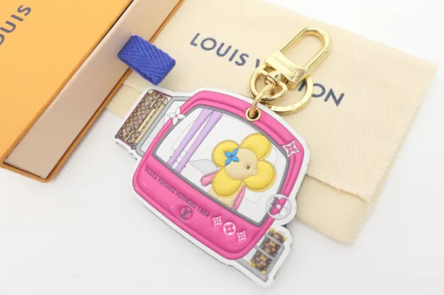 Louis Vuitton Porte Cles Cube Keychain Bag Charm Silver