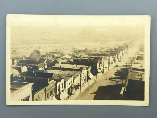 c 1920 CRYSTAL FALLS Michigan UP Iron Co MAIN STREET Postcard RPPC PHOTO Antique