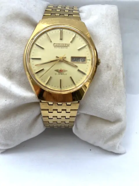 Citizen Men's Vintage Automatic 21 Jewels Day/ Date Gold Plated
