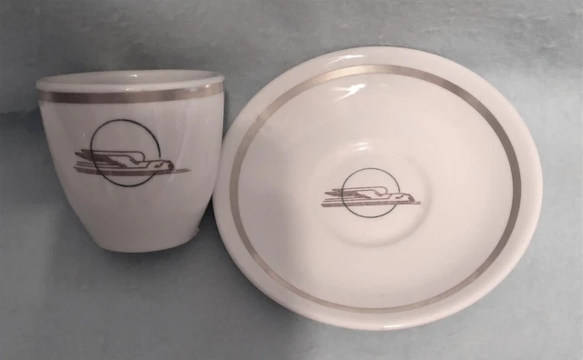Union Pacific Railroad Demitasse Cup & Saucer Winged Streamliner Calif