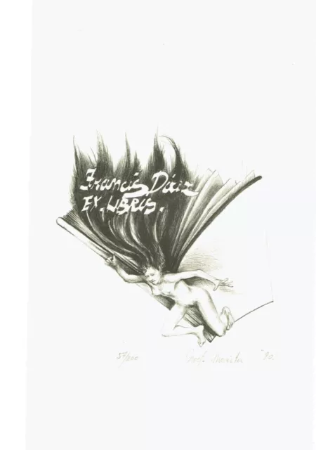 MARITA NEEFS: Exlibris für Francis Dirix, Akt
