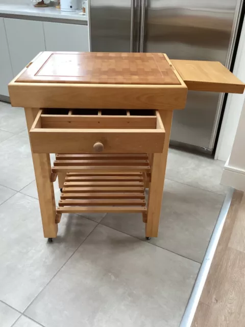 Kitchen Butchers Block Island On Wheels