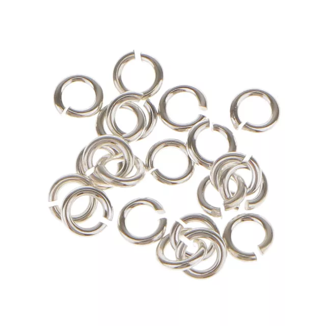 20er Set Biegeringe Binderinge Offen Spaltringe Federring Silber 925 3/4/5/6mm