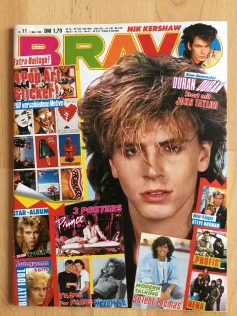 Magazin Bravo, Ausgabe 11/ 7.März 1985, incl. Poster, Autogramm Billy Idol